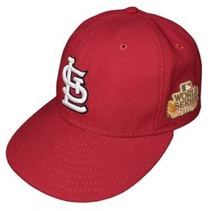 New Era 59Fifty Cool Base St Louis Cardinals Cap 2014 Fitted SZ 7 1/8 56…